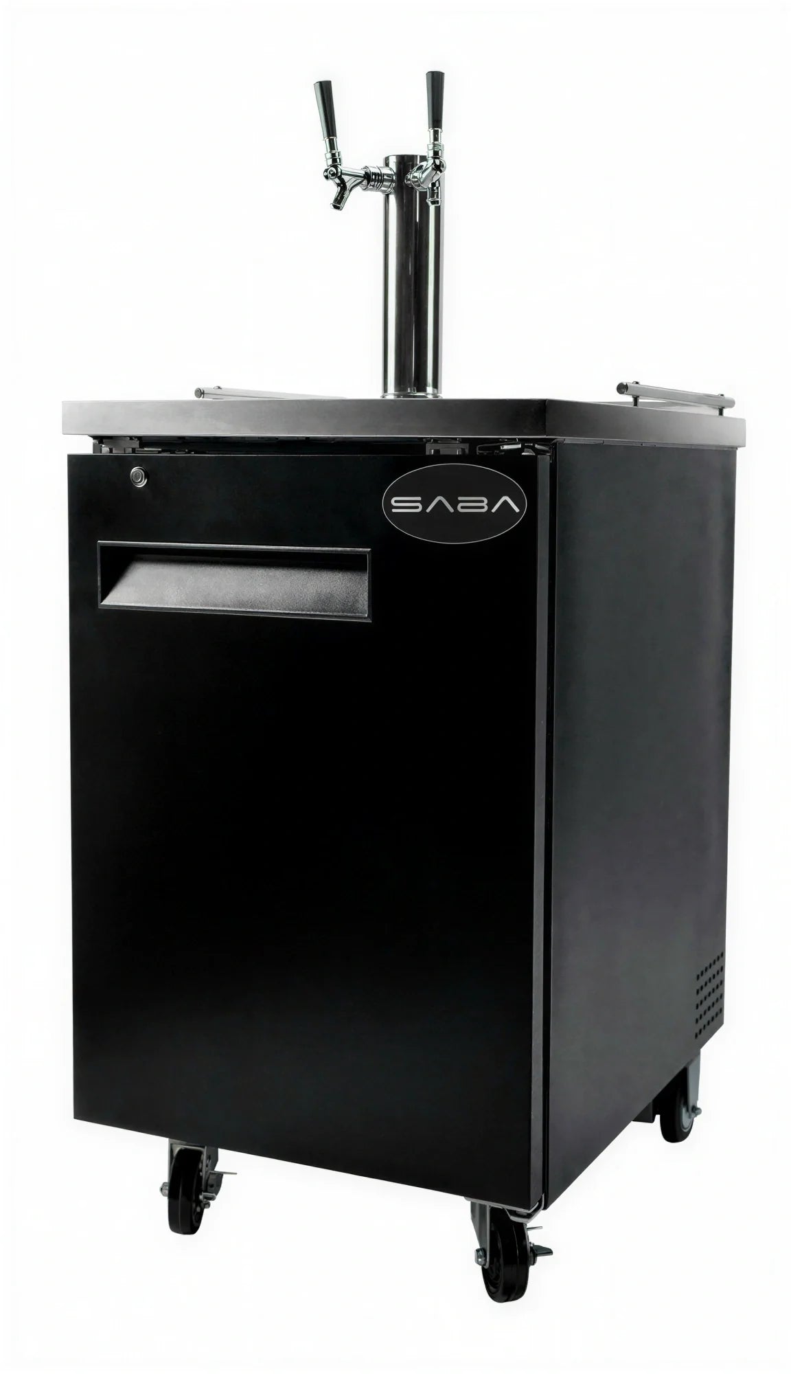 SABA SDD-30-23 One-Section Draft Beer Dispenser, 23-1/2 in W, 1/2-Barrel Capacity, Solid Door, Digital Temperature Control