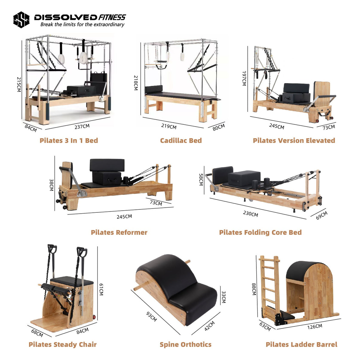 Classic Professional Solid Wood Pilates Reformer