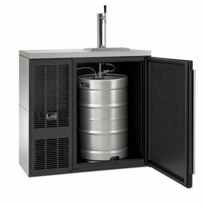 Perlick Quick Ship DDS36-BS-L-STK 36-Inch Self-Contained Direct Draw Draft Beer Dispenser, 1 Section, 1 Half Barrel