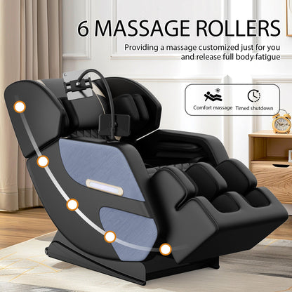 Massage Chair Recliner with Zero Gravity and Full Body Air Pressure - PU Leather