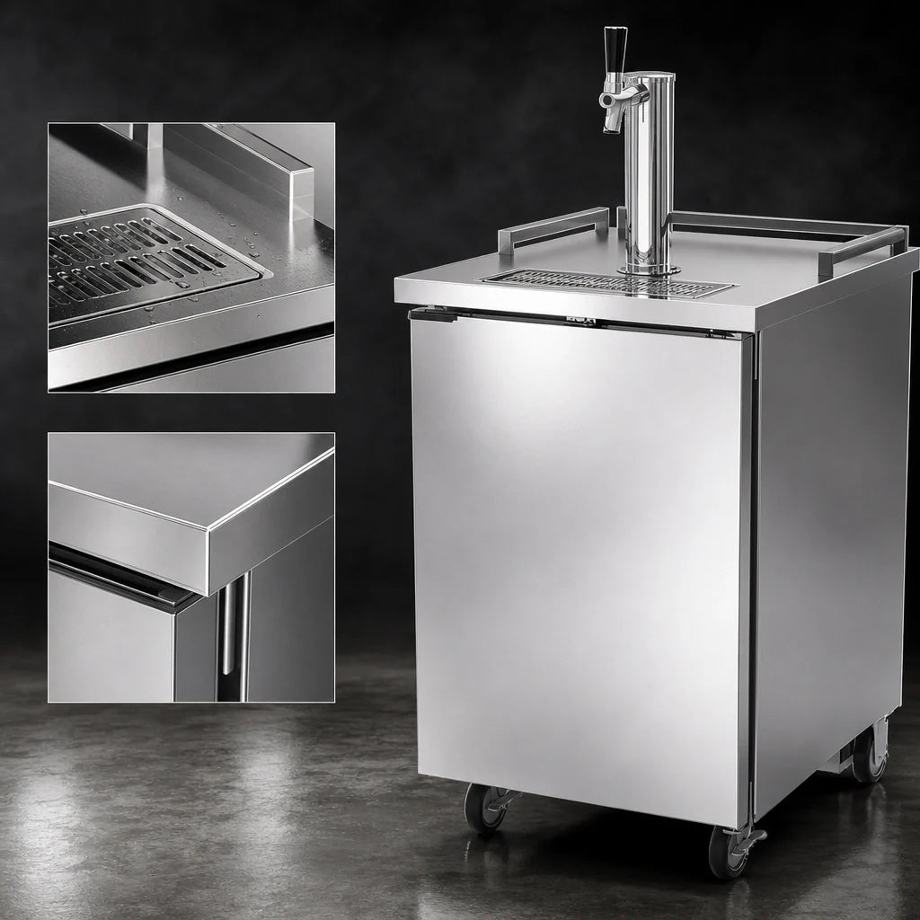 Beverage Air BM23HC-S-31 Portable Draft Beer Dispenser, 24-Inch, Stainless Steel, 1 Half-Barrel Keg, 1 Faucet