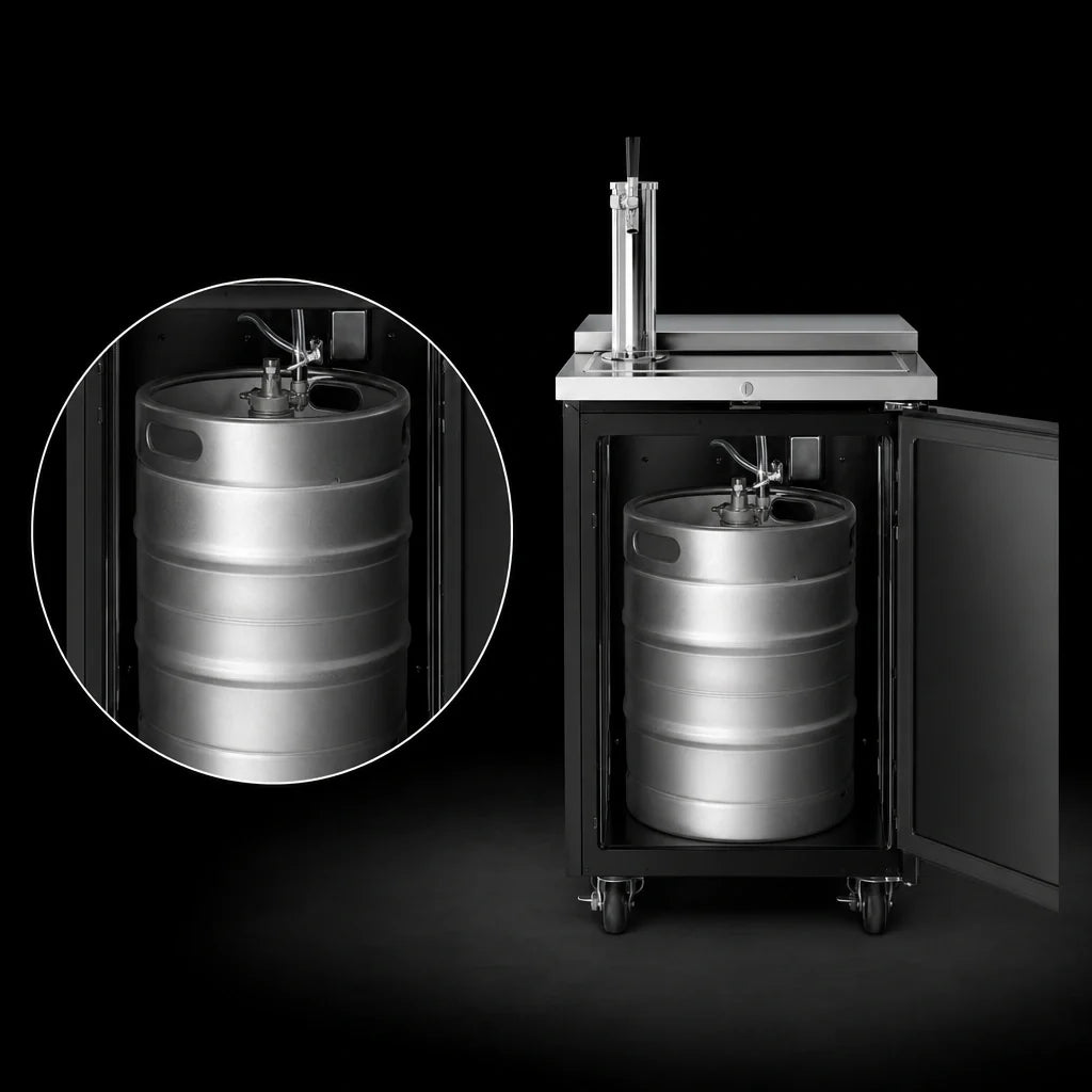 Beverage Air BM23HC-C-B Portable Club-Top Draft Beer Dispenser, 24-Inch, 1/2-Barrel Keg, Single Faucet, Black