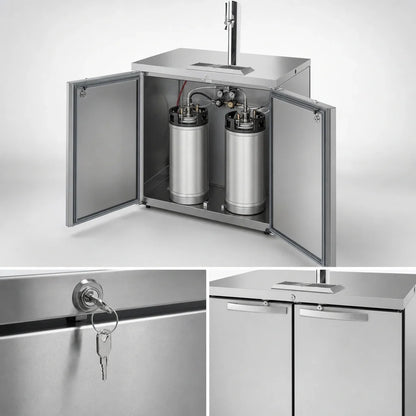 True Premier Bar TDR36-PTSZ1-L-S-S-S-1 36-Inch Pass-Thru Refrigerated Draft Beer Dispenser, Stainless Steel, 1 Faucet