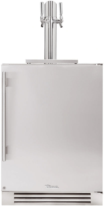 True Residential TUR-24DD-R-SS-C 24-Inch Undercounter Dual-Tap Beer Dispenser, Stainless Steel, Solid Door