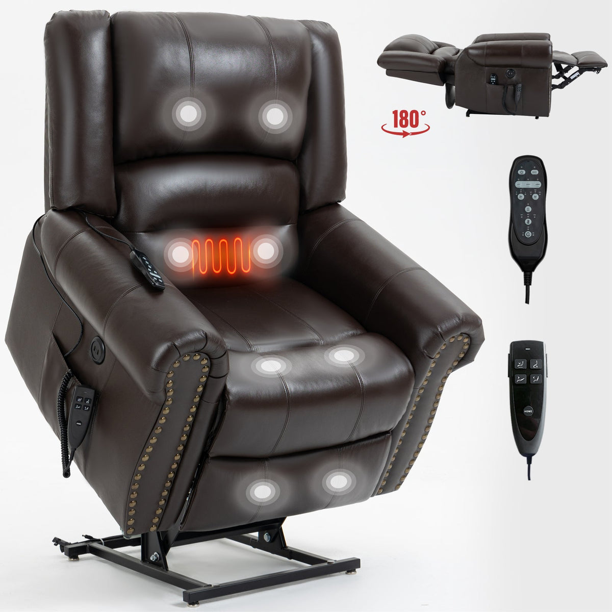 Power Lift Recliner Chair with Heat & Massage