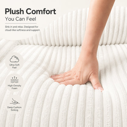 Electric Power Recliner Chair with Heat and Massage - Corduroy