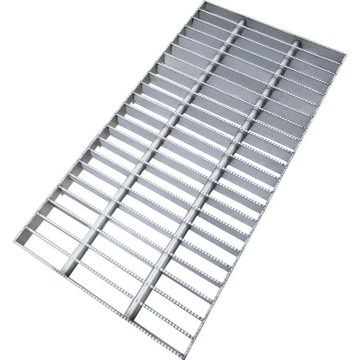 IMC/Teddy SQ-1584 Grid Floor Trough Grating, 15" W x 84" L x 1" D, 304 Stainless Steel, Serrated Anti-Slip