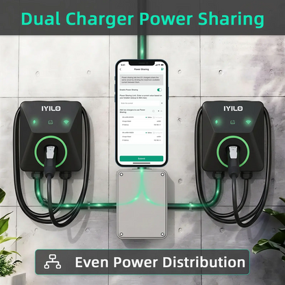 IYILO Pro EV Charger level 2 NACS (J3400) Hardwired With Energy Meter - 48A