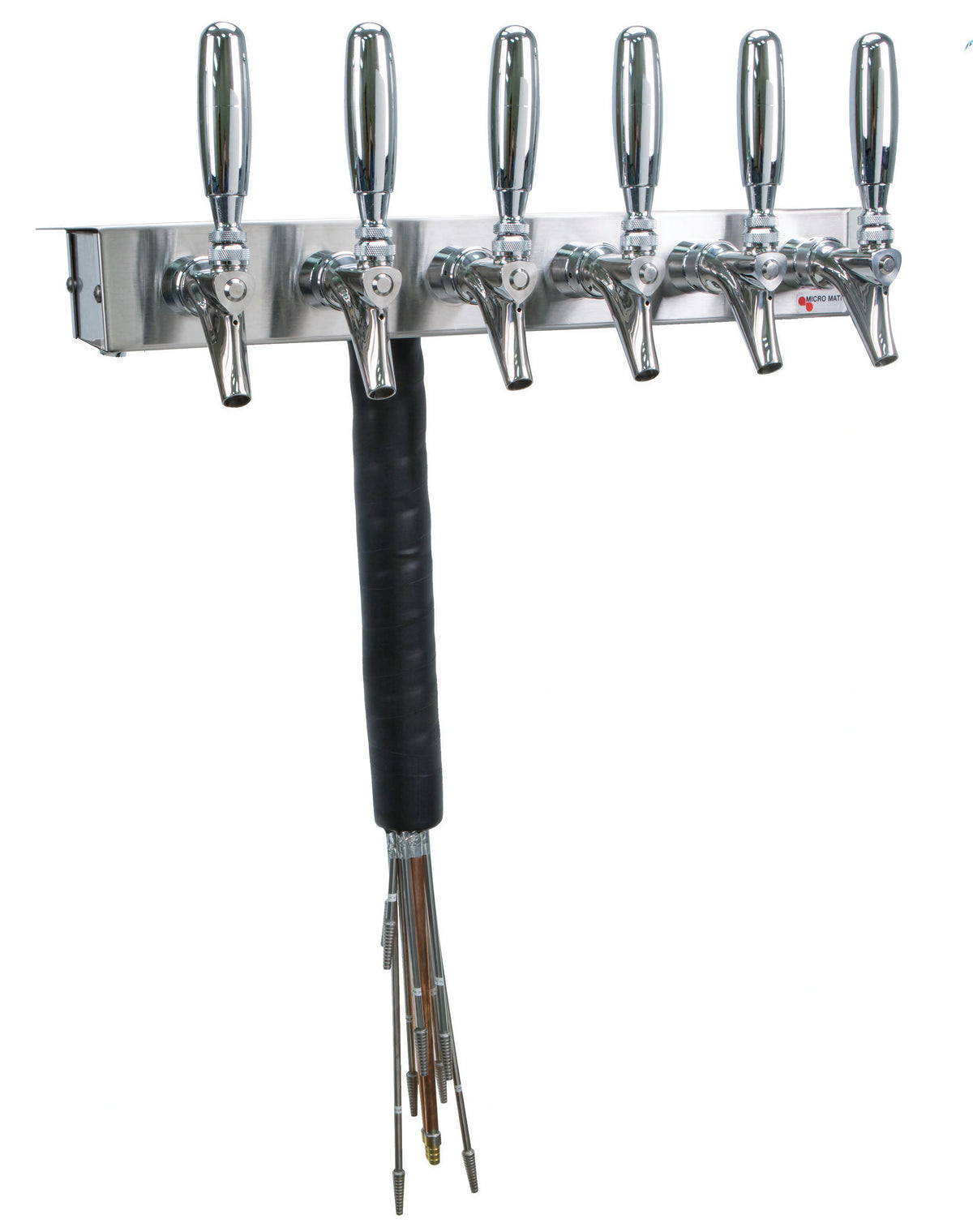 Micro Matic UCM-6-SSKR Underbar 6-Faucet Glycol-Cooled Draft Beer Dispenser, Brushed Stainless Steel