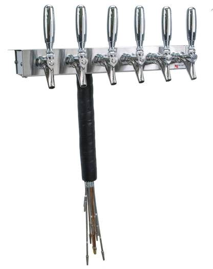 Micro Matic UCM-6-SSKR Underbar 6-Faucet Glycol-Cooled Draft Beer Dispenser, Brushed Stainless Steel