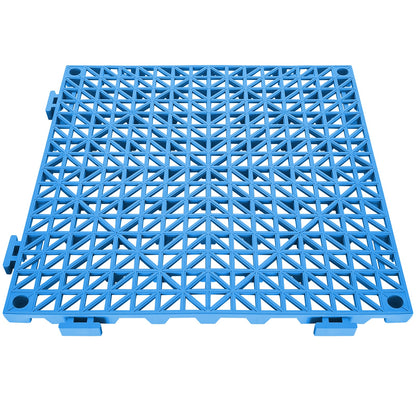 Durable PVC Interlocking Tile 50PCS with Rapid Drainage - Blue, Black, or Gray