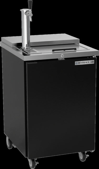 Beverage Air BM23HC-C-B Portable Club-Top Draft Beer Dispenser, 24-Inch, 1/2-Barrel Keg, Single Faucet, Black