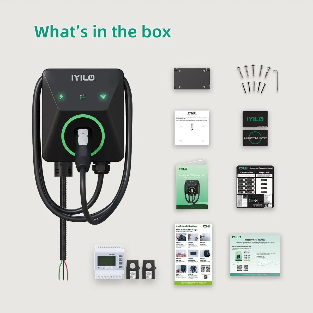IYILO Pro EV Charger level 2 NACS (J3400) Hardwired With Energy Meter - 48A