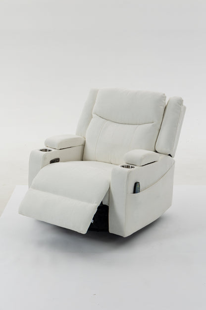 Extra Wide Power Recliner Chair with Heat Massage - Velvet