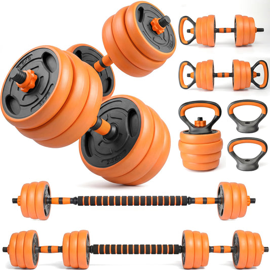66LB Adjustable Dumbbell Set with Multi-Function Design