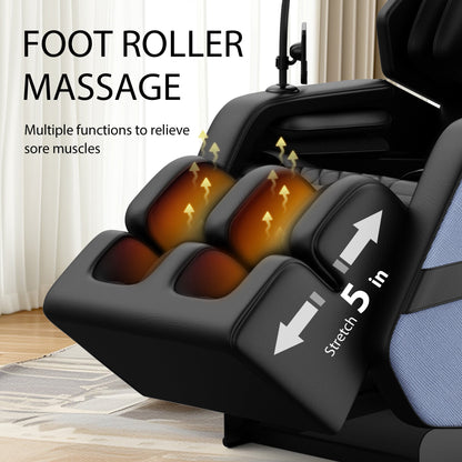 Massage Chair Recliner with Zero Gravity and Full Body Air Pressure - PU Leather