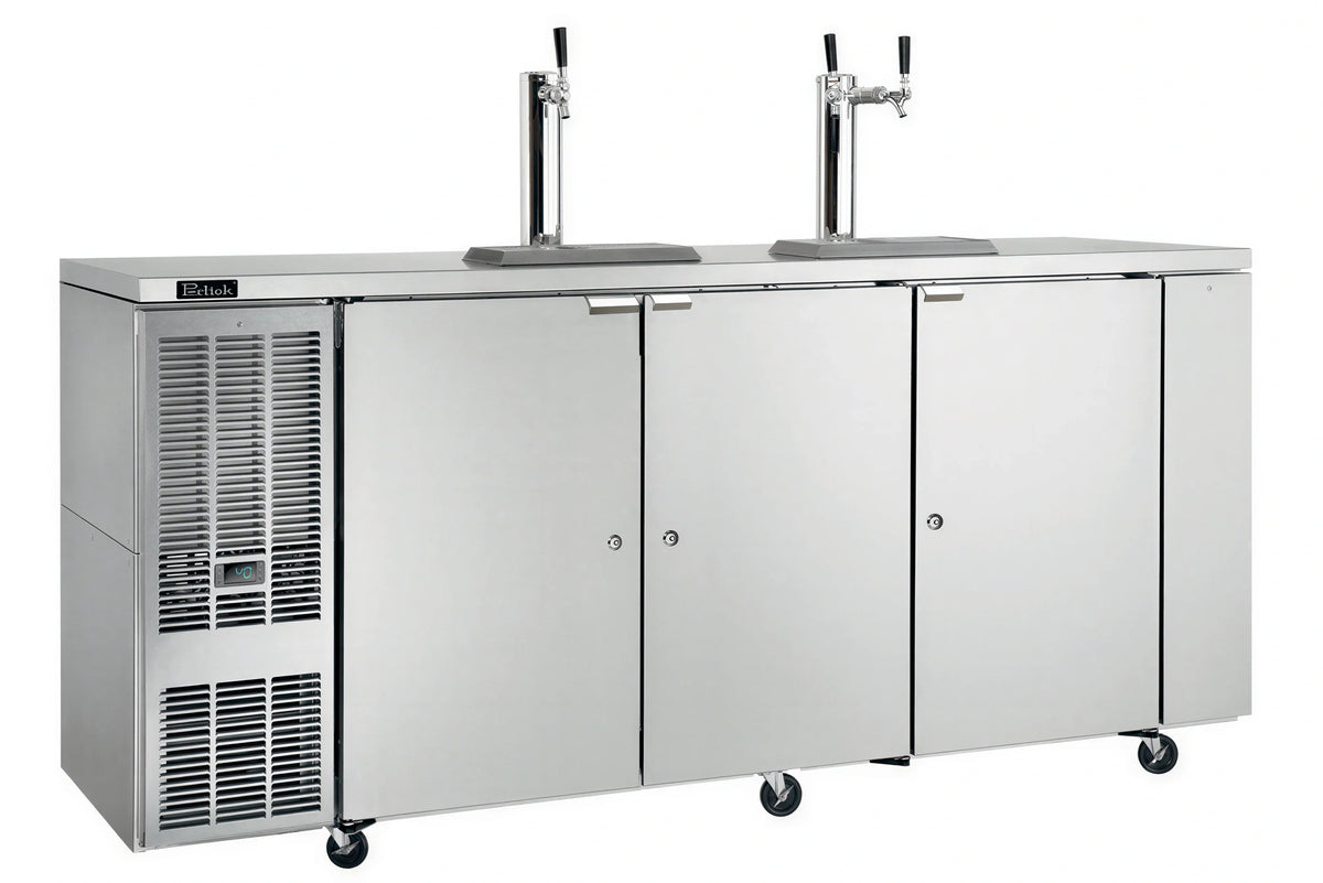 Perlick DDC92 Self-Contained Direct-Draw Draft Beer Dispenser, 92-Inch, 4 Half-Barrel Capacity, Stainless Steel