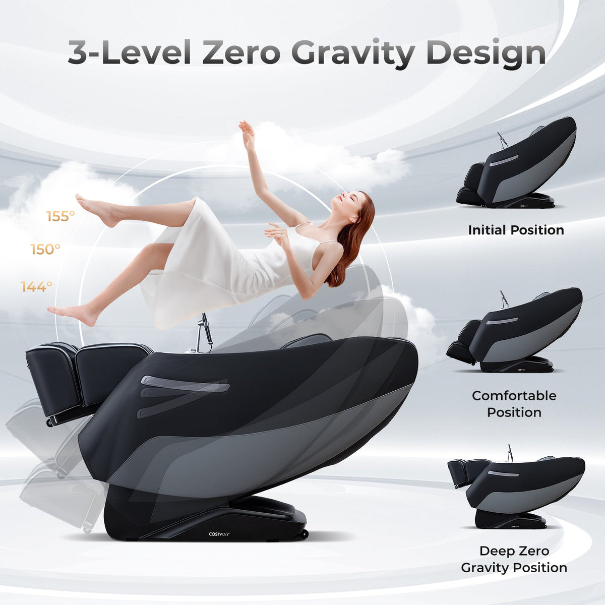 Relaxation 29-Full Body Massage Chair with Waist Heating & Airbag Massage