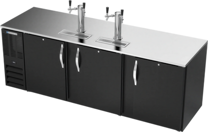 Beverage Air DD94HC-B 94-Inch Direct Draw Beer Dispenser, 5 Half-Barrel Kegs, Dual-Faucet Towers, Black Exterior