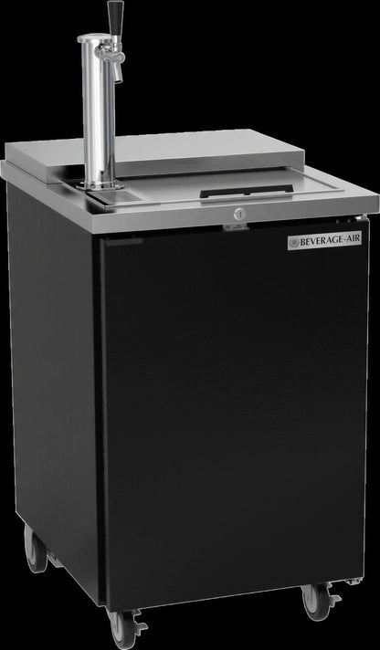 Beverage Air BM23HC-C-B Portable Club-Top Draft Beer Dispenser, 24-Inch, 1/2-Barrel Keg, Single Faucet, Black