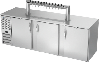 Beverage Air DD94HC-S-12T 94-Inch Stainless Steel Direct Draw Beer Dispenser, 12-Tap Tower, 5 Half-Keg Capacity