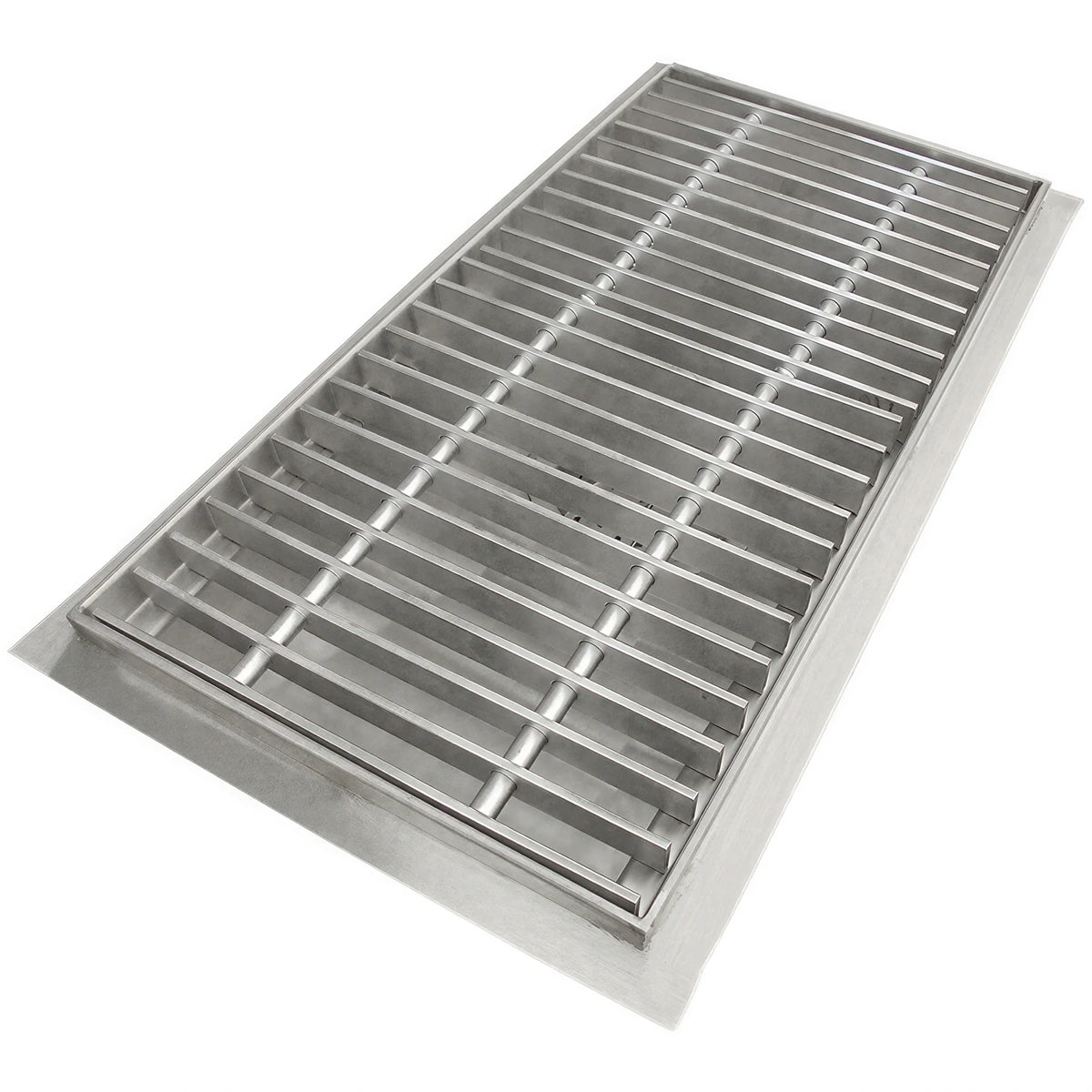 IMC/Teddy LFT-1524-SG Stainless Steel Ledgeless Floor Trough, 24"W x 15"D, 4" Deep, Subway-Style Grate