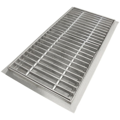 IMC/Teddy LFT-1524-SG Stainless Steel Ledgeless Floor Trough, 24"W x 15"D, 4" Deep, Subway-Style Grate