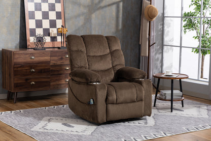 Ultra Wide Electric Lounge Chair with Massage Heating - Velvet