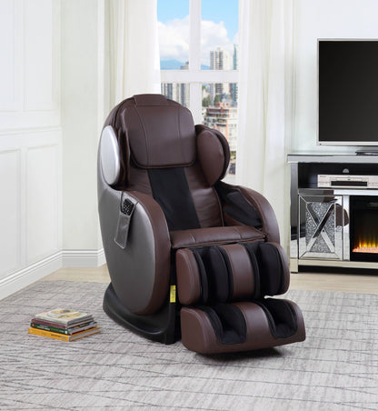 Pacari Synthetic Power 2D Massage Chair with Faux Leather - Black or Dark Brown