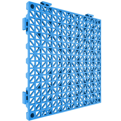 Durable PVC Interlocking Tile 50PCS with Rapid Drainage - Blue, Black, or Gray