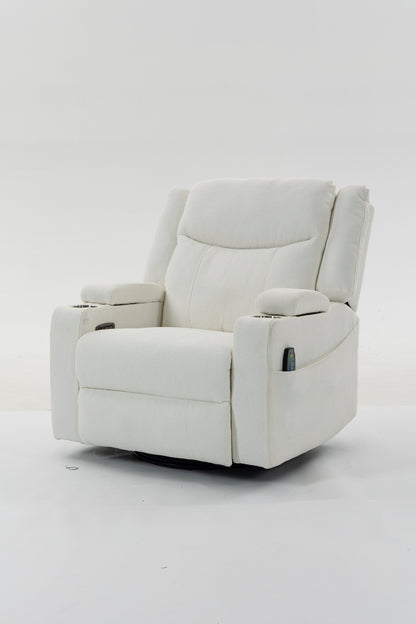 Extra Wide Power Recliner Chair with Heat Massage - Velvet
