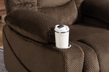 Ultra Wide Electric Lounge Chair with Massage Heating - Velvet