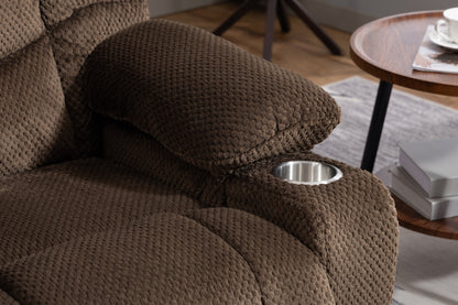 Ultra Wide Electric Lounge Chair with Massage Heating - Velvet
