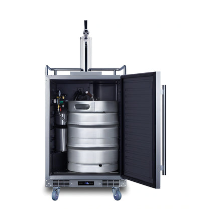 Summit Commercial Summit Appliance BC74OSCOM Indoor/Outdoor Single-Tap Draft Beer Dispenser, Stainless Steel, 3 x 1/6-Barrel Keg Capacity