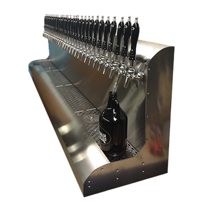 Perlick 4076DN27 Modular Wall-Mount Glycol-Cooled Draft Beer Dispensing Tower, Stainless Steel, 27-Faucet Capacity