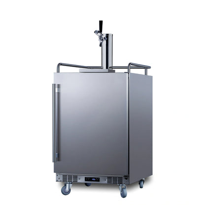 Summit Commercial Summit Appliance BC74OSCOM Indoor/Outdoor Single-Tap Draft Beer Dispenser, Stainless Steel, 3 x 1/6-Barrel Keg Capacity