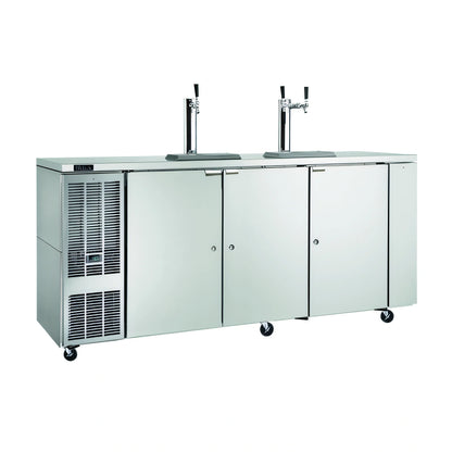 Perlick DDC92 Self-Contained Direct-Draw Draft Beer Dispenser, 92-Inch, 4 Half-Barrel Capacity, Stainless Steel