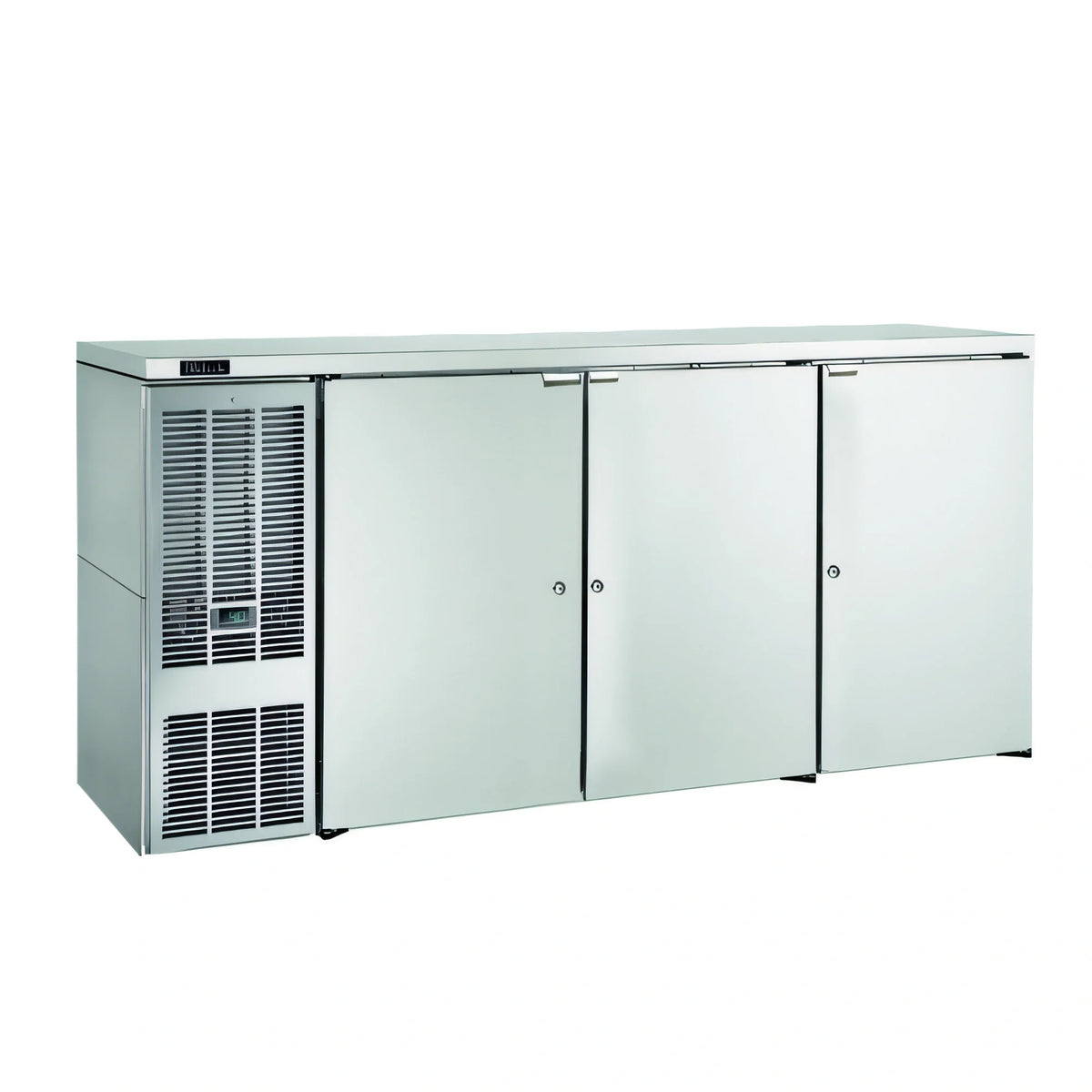 Perlick DDS84 Draft Beer Dispenser, 84-Inch Three-Door Direct Draw, Self-Contained, 4 Half-Barrel Capacity, Stainless Steel