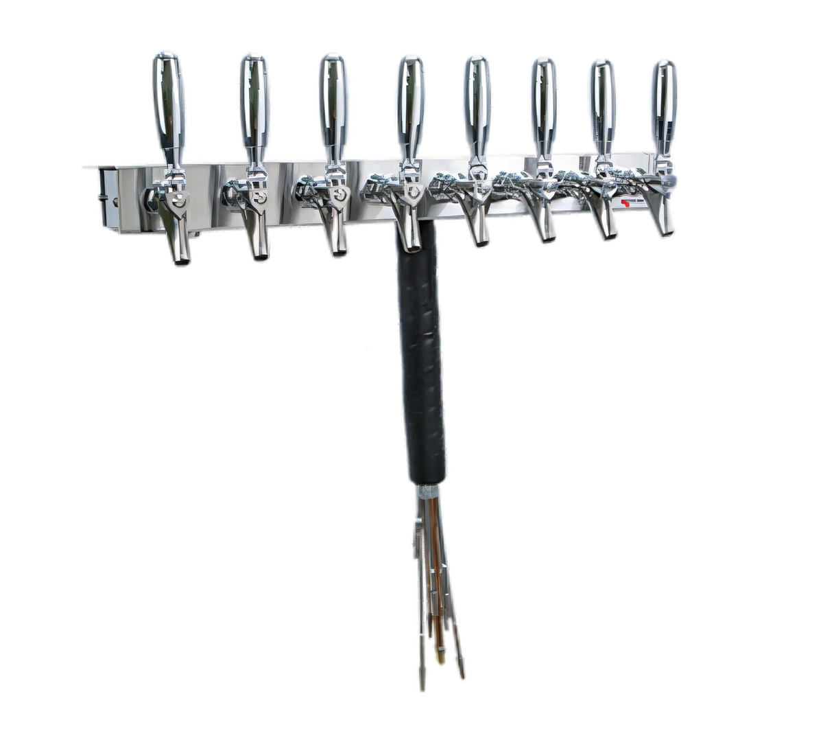 Micro Matic UCM-8-SSKR 8-Faucet Underbar Glycol-Cooled Draft Beer Dispenser, 304 Stainless Steel, Brushed Finish