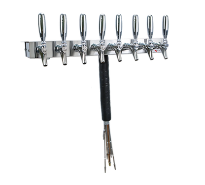 Micro Matic UCM-8-SSKR 8-Faucet Underbar Glycol-Cooled Draft Beer Dispenser, 304 Stainless Steel, Brushed Finish