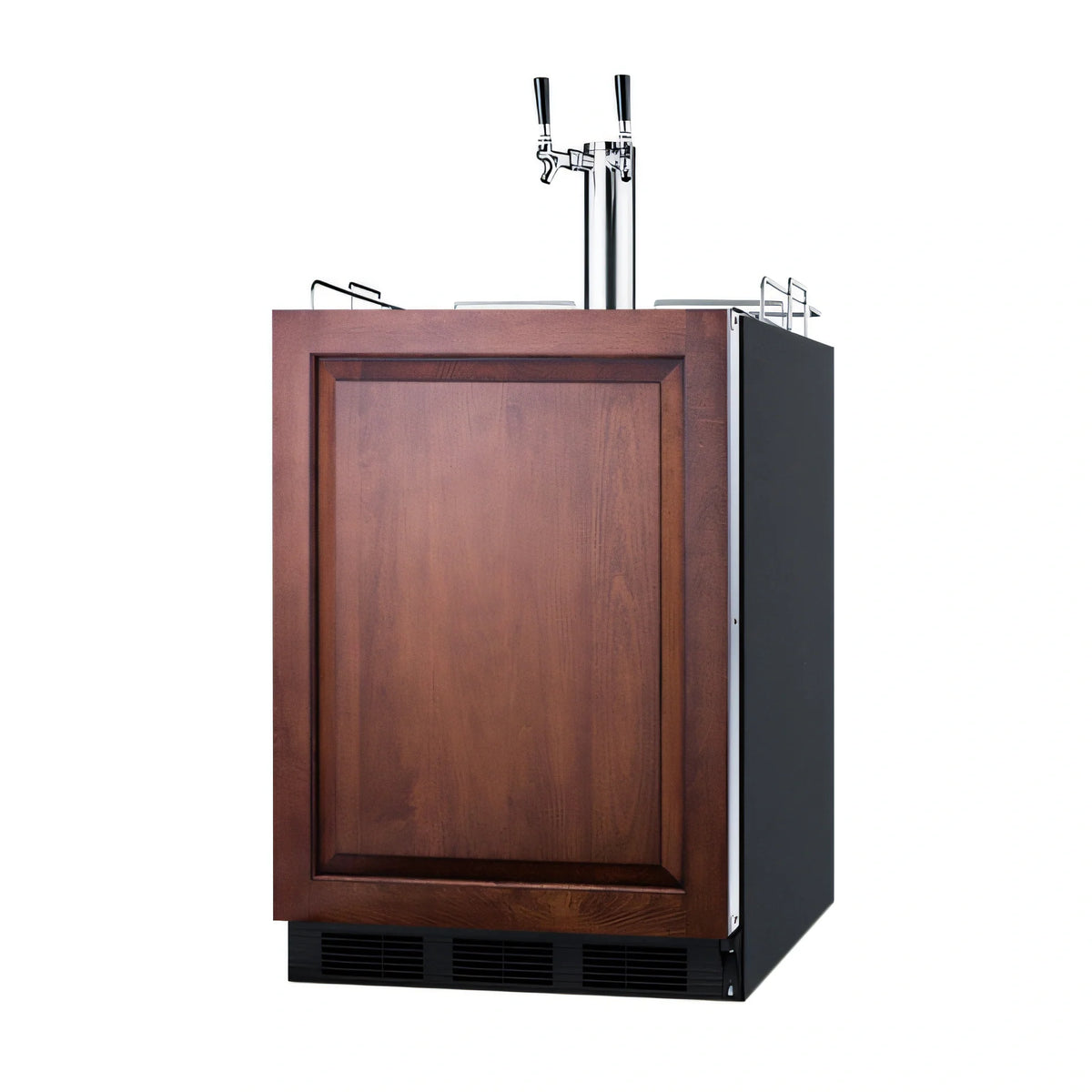 Summit Commercial SBC58BLBIADAIF ADA Undercounter Dual-Tap Beer Dispenser, Front-Breathing, Black, Holds Two 1/6-Barrel Kegs