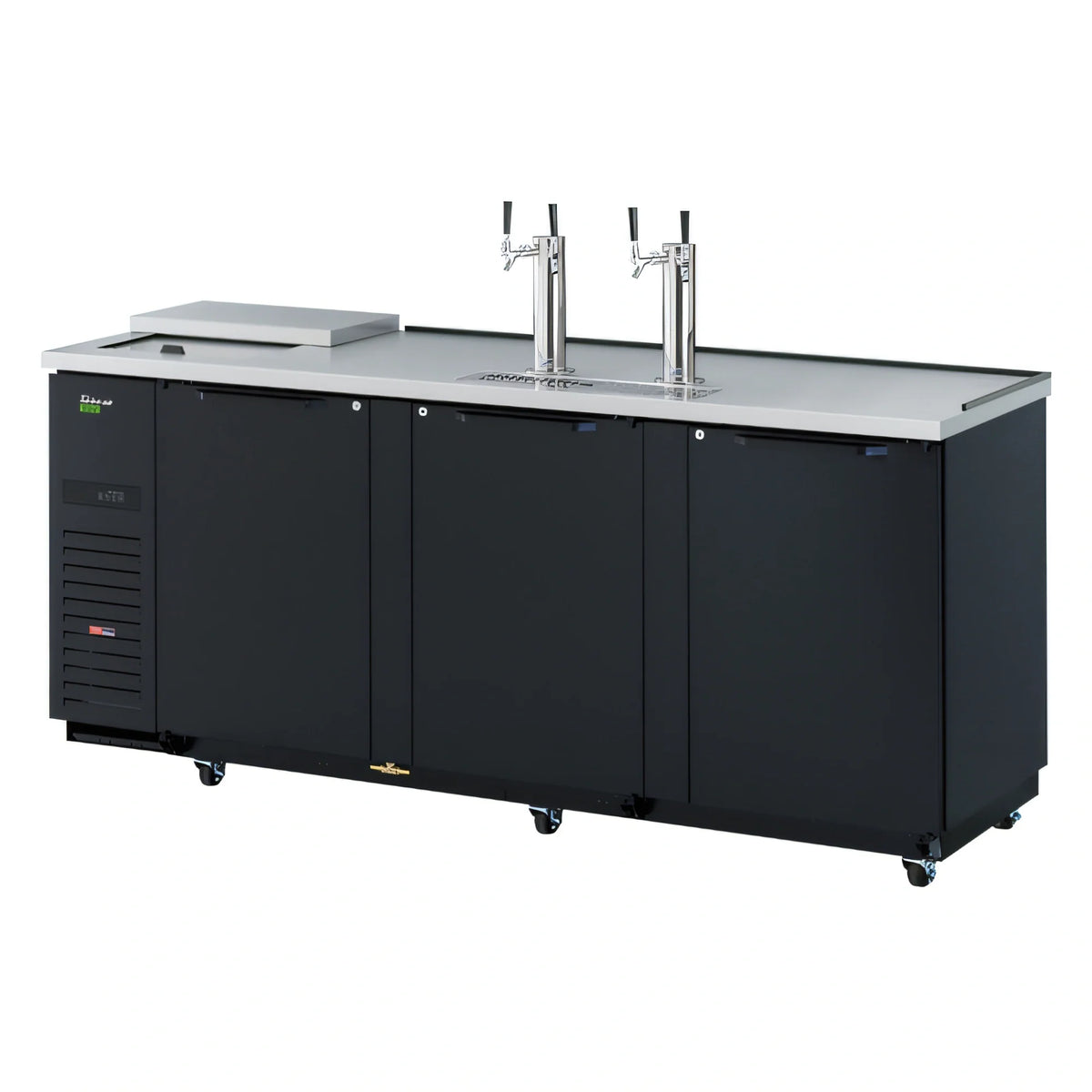 Turbo Air Super Deluxe TCB-4SBD-N Club Top Beer Dispenser, 4 Half-Barrel Capacity, 2 Double-Faucet Towers, Self-Cleaning Condenser