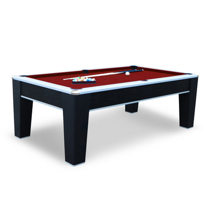Hathaway Mirage 90-in Pool Table - Black and Silver with Dark Red Felt